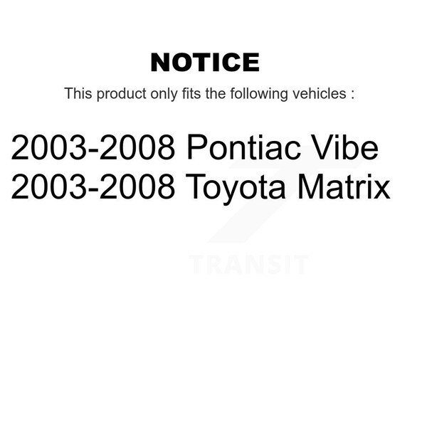 Front Strut TQ Link Kit And Mount For 2003-2008 Toyota Matrix Pontiac Vibe